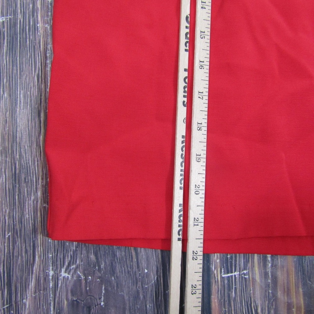Marnie West Skirt Juniors 7/9 Red Pencil Knee Length Pleated USA Work‎ Office - Picture 6 of 6